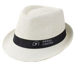 Chapeau Fedora en paille de papier personnalisé avec logo imprimé pour homme et femme, promotionnel, pas cher, printemps-été - Product Image 6