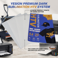 Vinyle de transfert thermique par sublimation OEM pour tissus foncés, rouleau HTV imprimable pour t-shirts en coton, transfert graphique personnalisé à la presse thermique