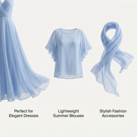 Tissu Mousseline d'Été 75D Léger, Transparent et Respirant en Polyester Doux de Haute Qualité – Prix d'Usine en Gros
