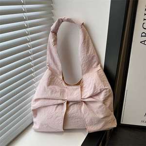 Bolso grande de lona a cuadros con lazo Extragrande - Product Image 3