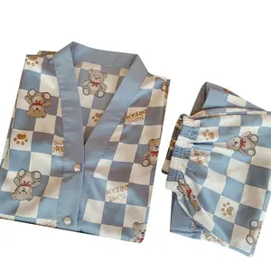 Pijamas femininos de manga curta, pijamas femininos de grandes dimensões, sucesso asiático, roupa de dormir - Product Image 1