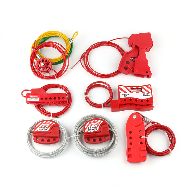 Saft Adjustable Insulation Plastic Coated Steel Loto Economic Fish-Shaped Cable Lockout