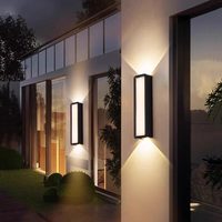 Lampe murale en aluminium et verre, étanche, moderne, minimaliste, blanc chaud, garantie, tension universelle, jardin, balcon