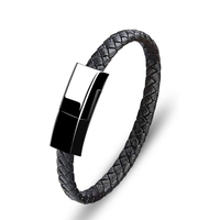 Bracelet en cuir créatif pour téléphone, pour chargeur USB, câble USB, synchronisation de données, nouvelle collection 2022