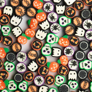 2025 nouveau Halloween poterie feuille argile épaisse noël poterie Bracelet bricolage mignon ornement accessoires perles en vrac - Product Image 6