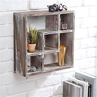 Étagère murale multifonctionnelle en bois écologique, moderne et personnalisable, pour cosmétiques et épices, design unique et éclatant