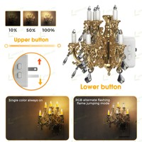 Veilleuses LED LOHAS rotatives sans flamme, style bougie, à brancher sur prise murale, intensité réglable, pour chambre et salle à manger