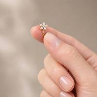 2026 Bijou de piercing personnalisé en acier inoxydable, style punk, avec strass en cristal, non-percable, pour nez, faux anneau de septum et manchette de narine