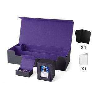 Caja de Almacenamiento para Tarjetas, Gran Capacidad, Cuero PU, Cierre Magnético, Impermeable, Portátil, Almacenamiento para Más de 2000 Tarjetas de Juego - Product Image 1