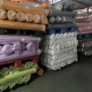 Sợi Nhỏ 100% Polyester Vải Nhuộm Đồng Bằng Màu Sao Khách Sạn Sử Dụng Sọc Bộ Đồ Giường Vải Cho Nhà Dệt