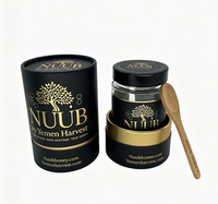 Complément Alimentaire en Pot de Miel, Boîte Cylindrique en Carton, Emballage en Tube de Papier pour Gummies au Shilajit, Boîte d'Emballage en Carton Gaufré Recyclable