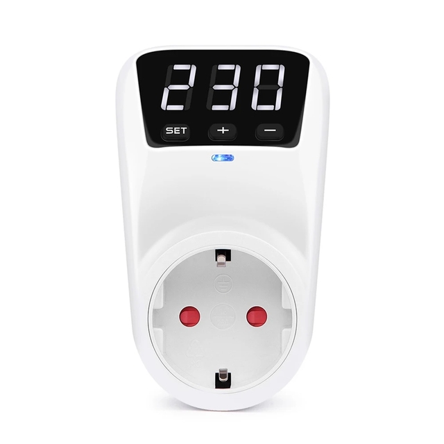 Automatic Voltage Protector Switch 16A 230V Adjustable Power Surge Protection EU Socket Type Volt Safe for Home Appliances