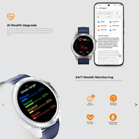 Infinix Xwatch N5 Pro Smartwatch Lederarmband AMOLED-Display KI-Gesundheits-Fitness-Tracker Unisex Wear OS IP68 Wasserdicht Kabellos