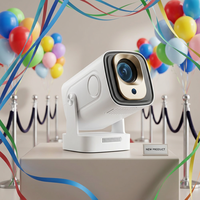 Projecteur de cinéma maison portable à courte focale JUNUO HY260 Pro H726 1080P compatible 4K, 200 lumens ANSI, Android, haut-parleurs intégrés