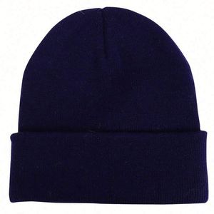 Bonnet en tricot uni 100% acrylique avec broderie de logo personnalisé, vente en gros auprès des fabricants - Product Image 4