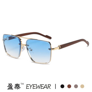 Yingtai Eyewear Metal <b>Square</b> Frame <b>Sunglasses</b> Gold UV400 Men Driving - Product Image 4