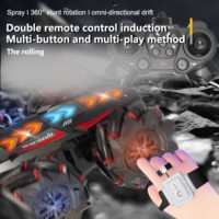 Voiture RC stunt 4WD double face haute vitesse, 4 canaux, LED, portée 25 m, mode Follow-Me