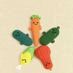 ของเล่นถักโครเชต์รูปอาหารสำหรับเด็กแรกเกิด ของเล่นข้าวโพดทอด ของเล่นผักถักโครเชต์ ของเล่นสัตว์เลี้ยง - Product Image 2