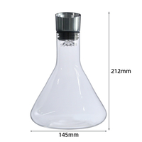 Carafe à vin élégante avec aérateur en cascade conique, design montagne volcanique intérieur, pichet de service pour événements festifs