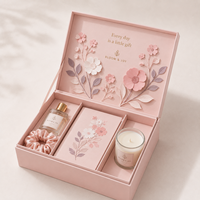 Fabricant de boîtes cadeaux rigides en papier 3D florales de luxe sur mesure, emballage haut de gamme OEM pour cosmétiques, parfums, coffrets cadeaux beauté