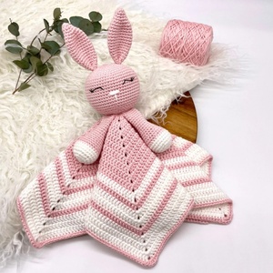 Manta <span class=keywords><strong>DE</strong></span> SEGURIDAD Lovey <span class=keywords><strong>de</strong></span> conejito <span class=keywords><strong>de</strong></span> ganchillo <span class=keywords><strong>de</strong></span> alta calidad, edredón <span class=keywords><strong>de</strong></span> conejo tejido a mano <span class=keywords><strong>para</strong></span> recién nacido, regalo <span class=keywords><strong>de</strong></span> Animal <span class=keywords><strong>para</strong></span> bebés y niños - Product Image 1