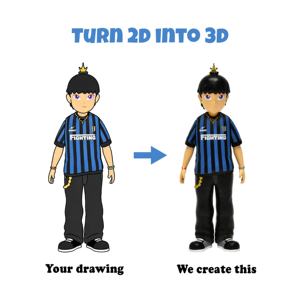 맞춤형 1:10 스케일 비닐 장난감 피규어 OEM 2D에서 3D로 변환 조각 수집품 방 장식 - Product Image 1