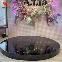 Plateforme circulaire en PVC de haute qualité pour mariage, scène de mariage ronde en acrylique blanche pour banquet