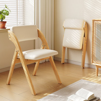 Chaise pliante en bois massif, imperméable, portable, empilable avec coussin moelleux, gain de place pour l'extérieur, les mariages