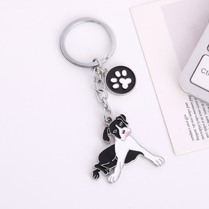 Llavero de Metal con Colgante de Perro de Dibujos Animados: Boston Terrier, <span class=keywords><strong>Beagle</strong></span>, Bulldog - Decoración para Mascotas - Product Image 4