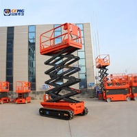 Plateforme de travail aérienne mobile autopropulsée hydraulique de type nacelle à ciseaux pour travaux en terrasse (AU Crawler)