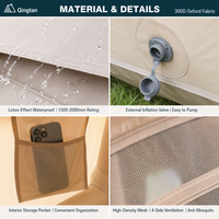 Tente Gonflable QT 17.2, Cabane de Camping Extérieure Verte, Imperméable, Installation Rapide, Quatre Saisons, Double Couche