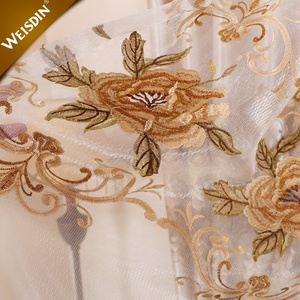 Nuovi disegni ufficio tenda di finestra del <span class=keywords><strong>soggiorno</strong></span> blackout hotel di lusso del ricamo <span class=keywords><strong>tende</strong></span> - Product Image 6