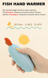 Chauffe-mains électronique rechargeable <span class=keywords><strong>de</strong></span> poche pour poisson <span class=keywords><strong>de</strong></span> dessin animé d'hiver 5000mAh Chargeur USB-C pour téléphone portable - Product Image 4