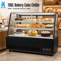 Vitrine Réfrigérée Commerciale pour Pâtisseries 1,5m, 2 Portes en Verre, 1500*660*1200mm, Dégivrage Automatique, Électronique