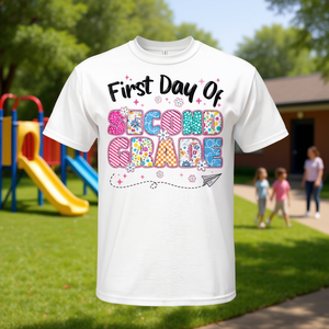 Camiseta del primer día de segundo grado para niñas, regreso a clases - Product Image 3