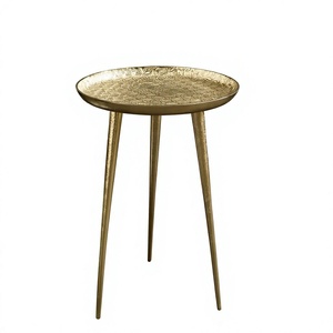 Mesa de centro de metal dorado, diseño moderno de mediados de siglo, mueble decorativo para sala de estar, mesa de latón de lujo para el hogar - Product Image 1