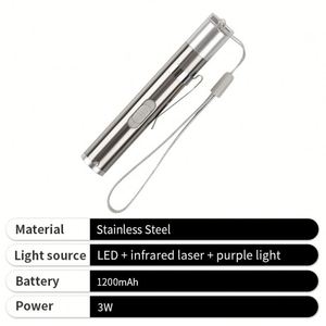 3-in-1 Multifunctional Torch Light Infrared with High-quality Metal Pen Clip - Product Image 3
