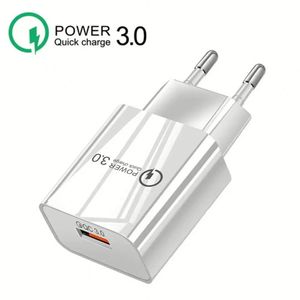 18W Phone Charger US/EU Plug QC3.0 Fast <b>Charge</b> Single USB Wall Charger PD Charger <b>Block</b> for Mobile Phone - Product Image 4