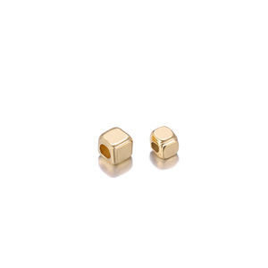 Square Metal Beads Cube <b>Spacer</b> For Jewelry Making Plated Loose Beads 6mm Silver Gold Rose Gold Black - Product Image 5