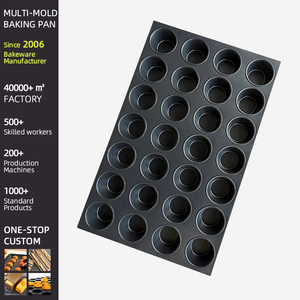 28-Cavity High Density Cupcake Muffin Baking Tray Commercial Aluminized Steel Non Stick Multi-Mold Oven Pan Industrial Bakeware - Product Image 4
