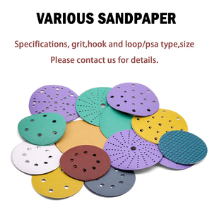 벨크로 6 인치 사이클론 구멍 합금 강철 및 목재 연마 용 방수 폴리에스터 필름이있는 세라믹 샌딩 디스크 백킹 - Product Image 6