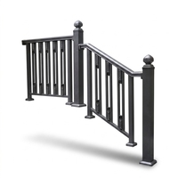 Balustrade en alliage d'aluminium moderne et durable, résistante à la rouille, pour l'extérieur, garde-corps de sécurité pour escalier, balcon, terrasse, résidentiel et commercial