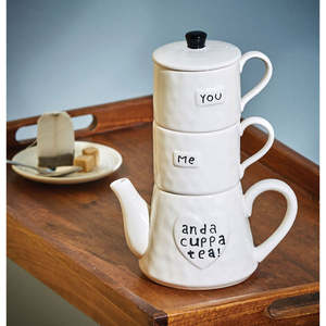 Service à thé en céramique blanche, accessoires modernes de ferme, vente en gros - Product Image 4