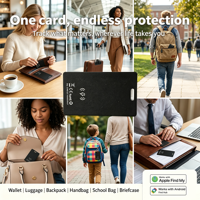 Traceur GPS intelligent et compact anti-perte avec contrôle par application, batterie rechargeable et chargement sans fil pour sacs, enfants, clés et animaux de compagnie