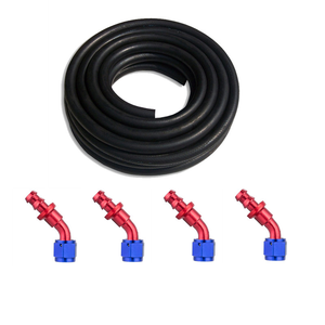 Khớp Nối Đẩy Ống Thủy Lực Bằng Nhôm AN6 AN8 AN10 AN12 Bộ Chuyển Đổi Đầu Ống Làm Mát Dầu Nhôm Bạc 180 Độ - Product Image 4