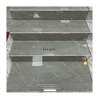 Vente directe usine : Carreaux de marbre poli et émaillé pour escaliers, marches en porcelaine à forme d'arc circulaire intégrée
