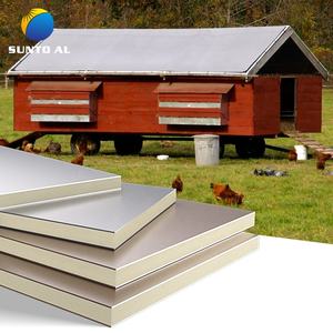 SUNTO PU pannello Sandwich in alluminio poliuretano per il tetto officina parete esterna prefabbricata casa <span class=keywords><strong>Interior</strong></span> Design pareti e pavimenti - Product Image 1