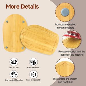 Base de bambú para batidora de cocina, color madera natural, tapete antideslizante para batidora de pedestal - Product Image 2