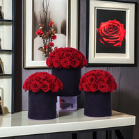 Offre Spéciale : Boîte Dôme Champignon de Luxe avec Roses Éternelles Roses et Rouges Faites à la Main pour Noël, la Fête des Mères, la Saint-Valentin et les Remises de Diplômes