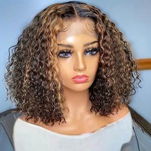 Copricapo da donna alla moda, riccioli piccoli, avvolto a mano, colore marrone/biondo piano, prodotto in Zhejiang, Europa e Stati Uniti - Product Image 4